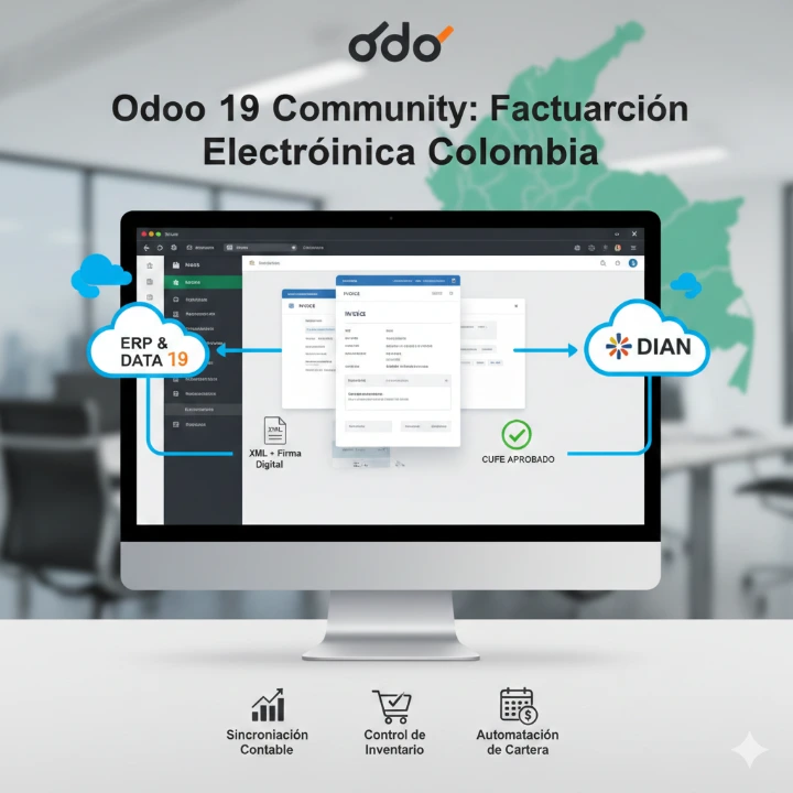 nterfaz del software de facturación electrónica mostrando gráficos de ventas y reportes financieros."