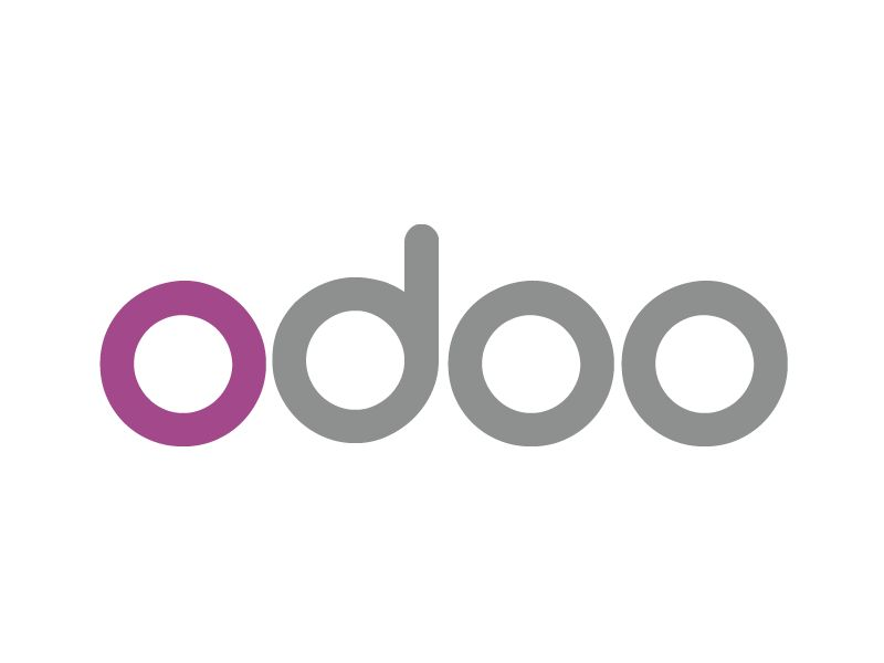 Logotipo oficial de la plataforma de gestión empresarial Odoo.